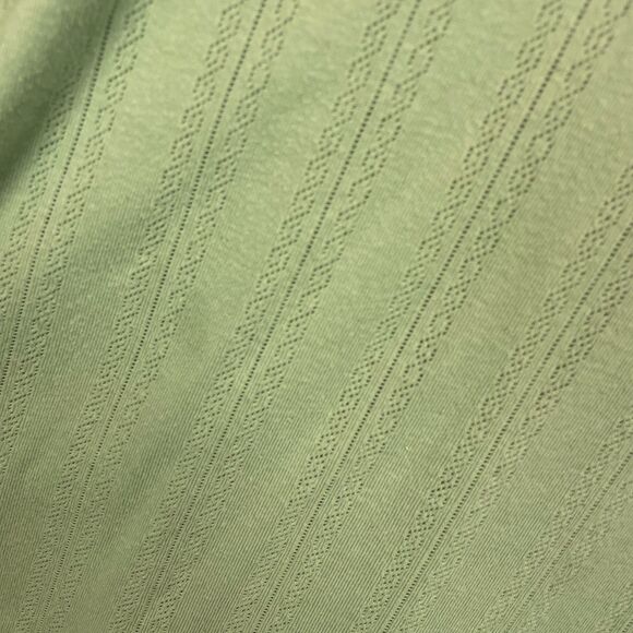 Only Necessities Women's Top 2X Green Embroidered Floral Short Sleeve Outdoor - Picture 3 of 7